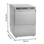 Geschirrspülmaschine ECO 50x50 cm Korbmaß, mit Reiniger- & Klarspüldosierer, mit Ablaufpumpe & Enthärter, Made in Europe, 230 Volt