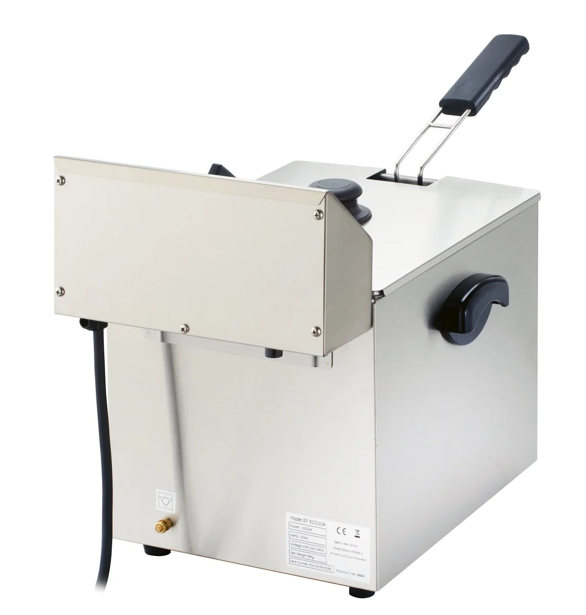 Friteuse électrique ECO 10 litres avec robinet de vidange