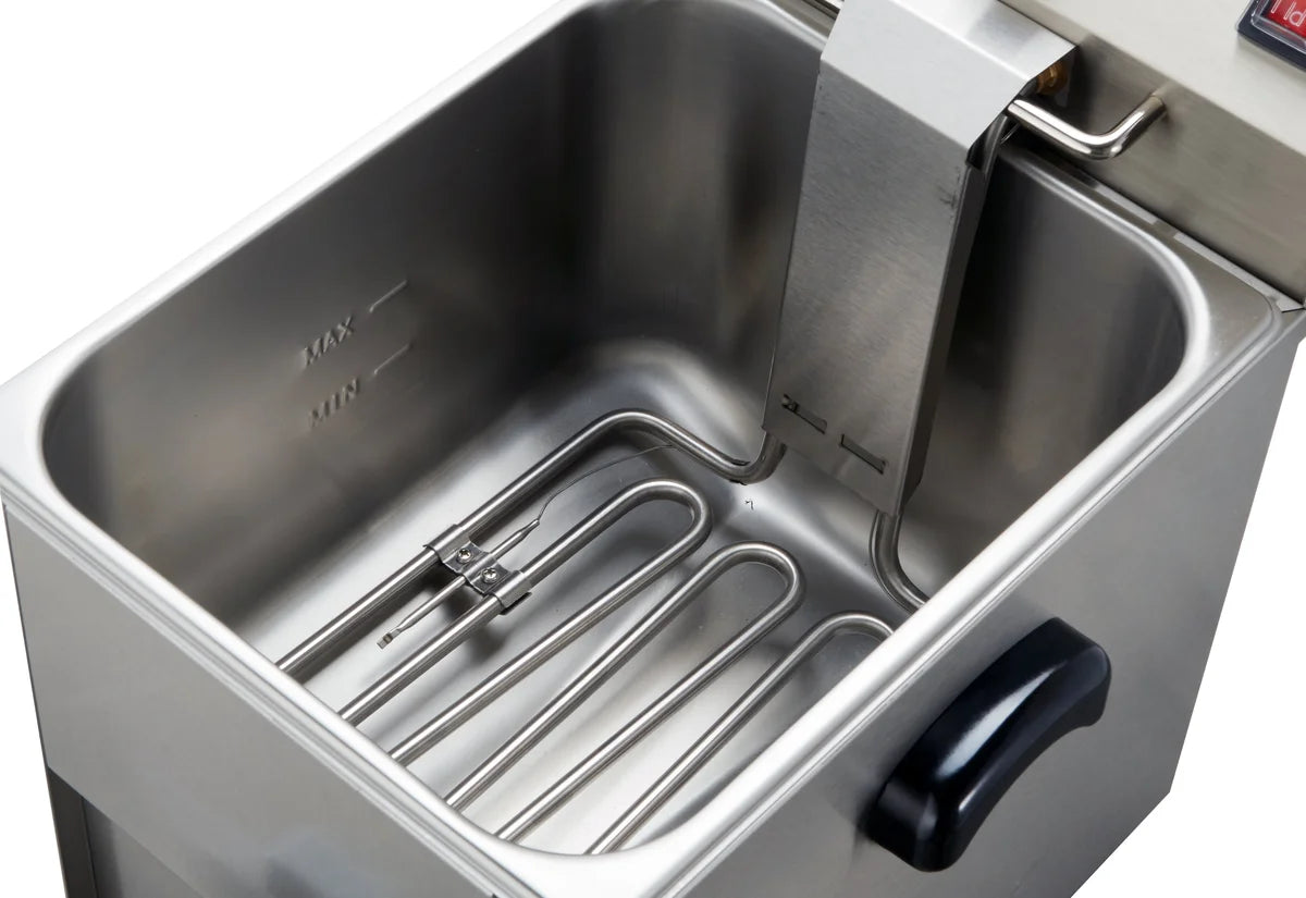 Friteuse électrique ECO 10 litres avec robinet de vidange