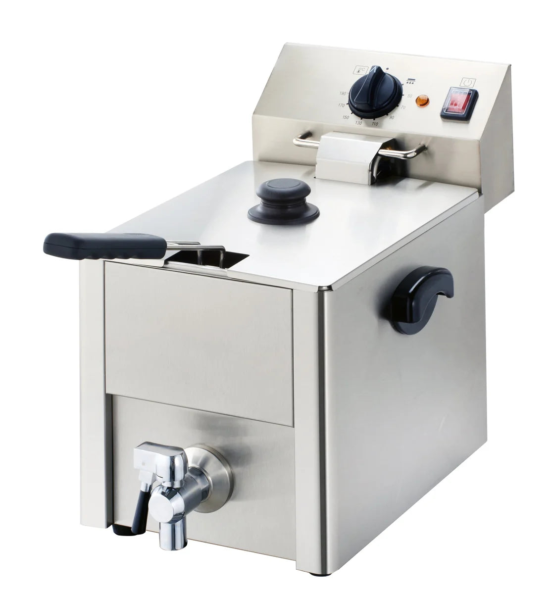 Friteuse électrique ECO 10 litres avec robinet de vidange