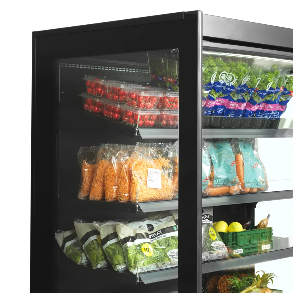 Vitrine réfrigérée murale de supermarché Tefcold Multideck EXTRA2500CD noire