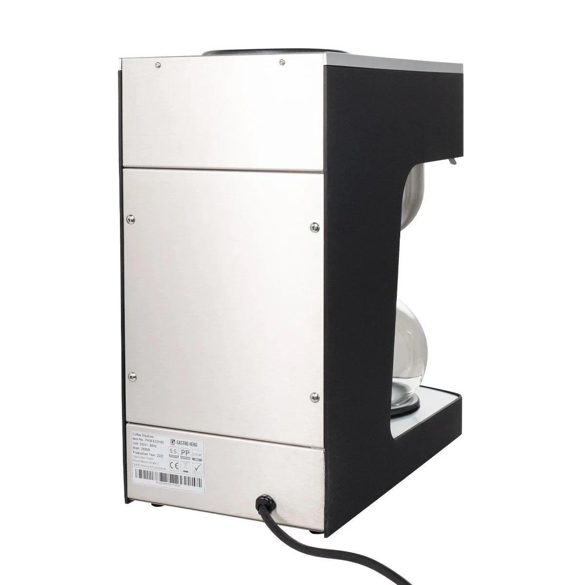 Filterkaffeemaschine ECO 2 Liter schwarz inkl. Glaskanne, 100 Tassen/Std., Professionelle Kaffeemaschine