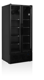Armoire réfrigérée à boissons noire - 707 l - porte vitrée - froid ventilé - affichage digital