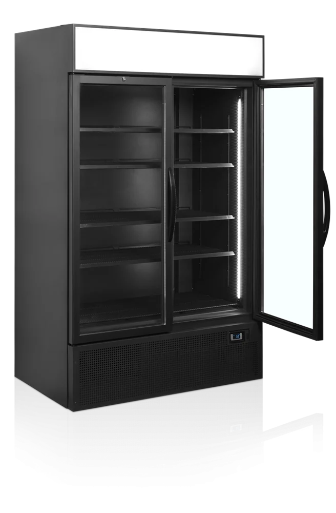 Tefcold Getränkekühlschrank FSC1200HBLACK schwarz