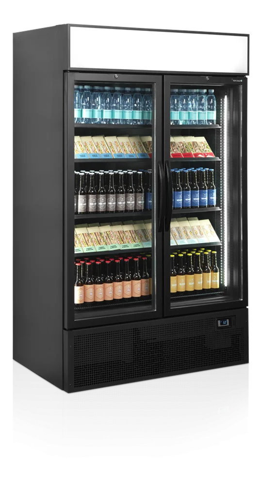 Tefcold Getränkekühlschrank FSC1200HBLACK schwarz