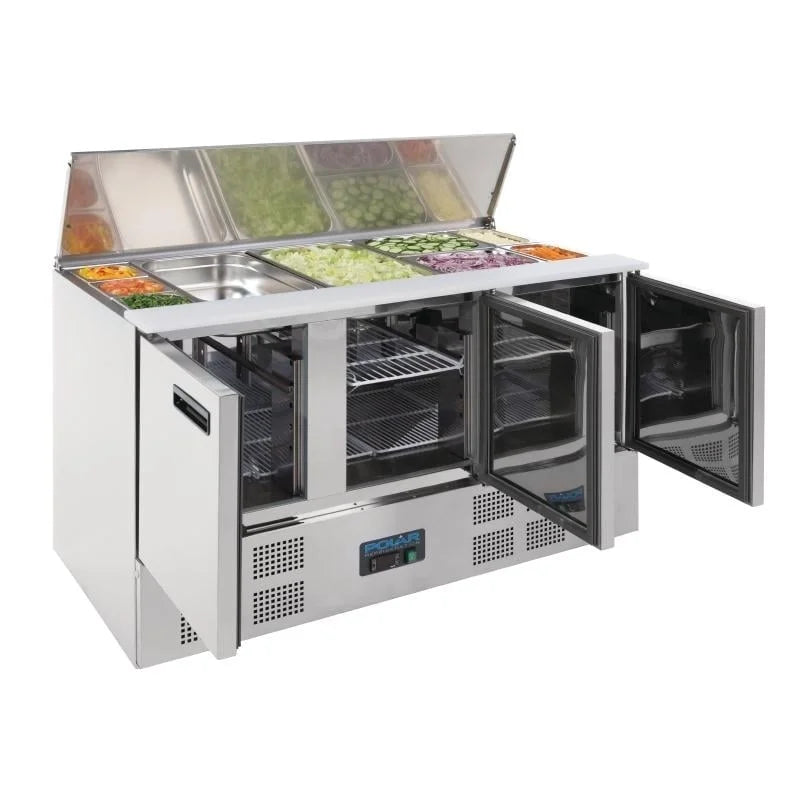 Saladette Polar 1370 avec couvercle rabattable