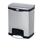 Rubbermaid Slim Jim Poubelle à pédale Front Step en acier inoxydable 30L