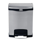 Rubbermaid Slim Jim Poubelle à pédale Front Step en acier inoxydable 30L