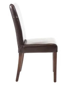 Chaises de salle à manger Bolero en similicuir marron foncé - 2 pièces