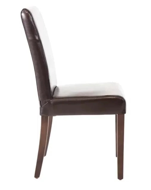 Chaises de salle à manger Bolero en similicuir marron foncé - 2 pièces
