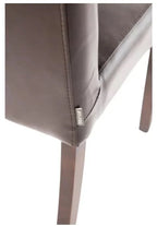 Chaises de salle à manger Bolero en similicuir marron foncé - 2 pièces
