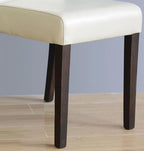 Chaises de salle à manger Bolero en similicuir crème - 2 pièces