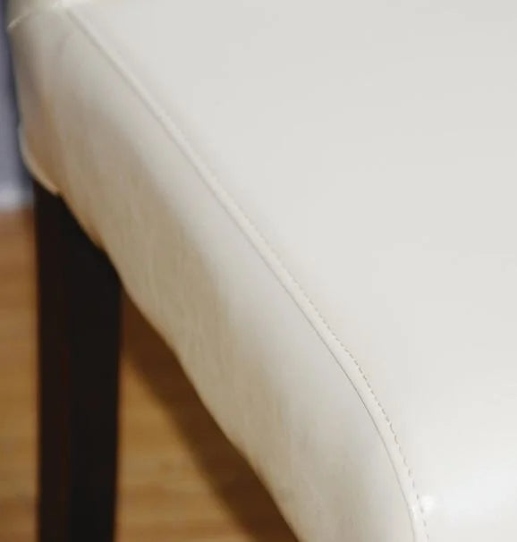 Chaises de salle à manger Bolero en similicuir crème - 2 pièces