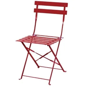 Stahlstühle Bolero rot klappbar - 2 Stück