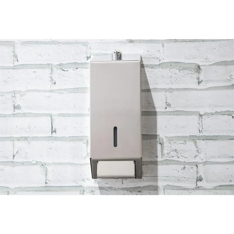 Distributeur de savon Jantex 1 litre en acier inoxydable