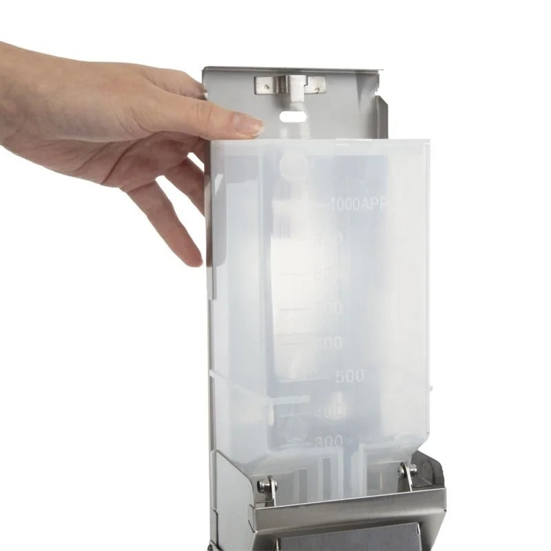 Distributeur de savon Jantex 1 litre en acier inoxydable