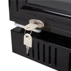 Getränkekühlschrank GK-360BB, 360 Liter Kühlraumvolumen, 4 verstellbare Einlegeböden, Innenbeleuchtung, Abschließbar, Schwarz