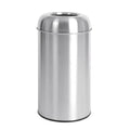 Bolero poubelle ouverte en acier inoxydable argent 40L
