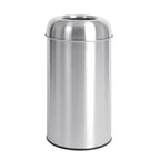 Bolero poubelle ouverte en acier inoxydable argent 40L