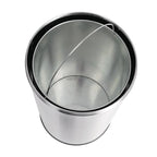 Bolero poubelle ouverte en acier inoxydable argent 40L