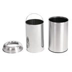 Bolero poubelle ouverte en acier inoxydable argent 40L