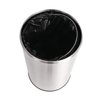 Bolero poubelle ouverte en acier inoxydable argent 40L