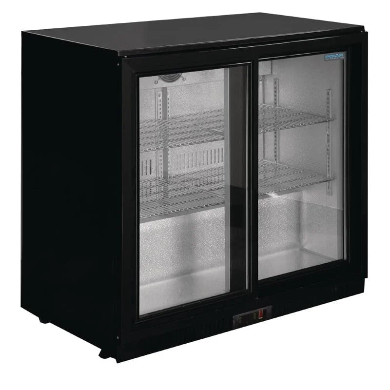 Arrière-bar réfrigéré Polar Série G avec 2 portes coulissantes 198 L