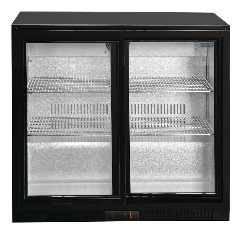 Arrière-bar réfrigéré Polar Série G avec 2 portes coulissantes 198 L