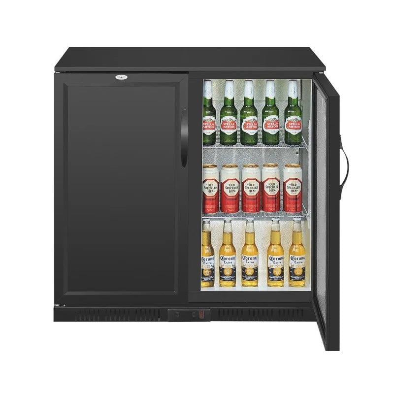 Arrière-bar Polar Série G avec 2 portes abattantes pleines 208 Litres