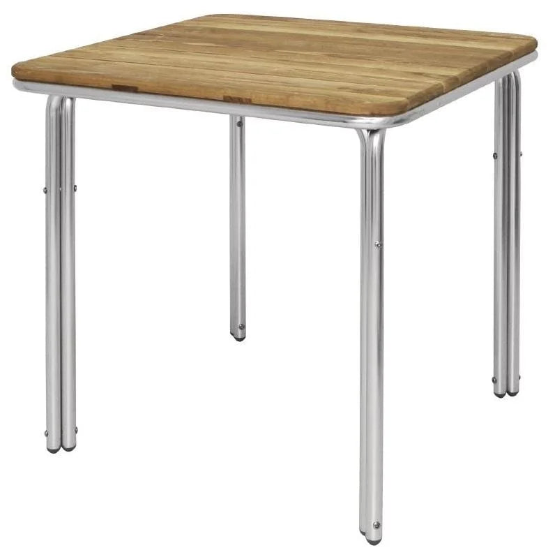 Bolero Terrassentisch 700x700 mm Eschenholz, 4 Beine