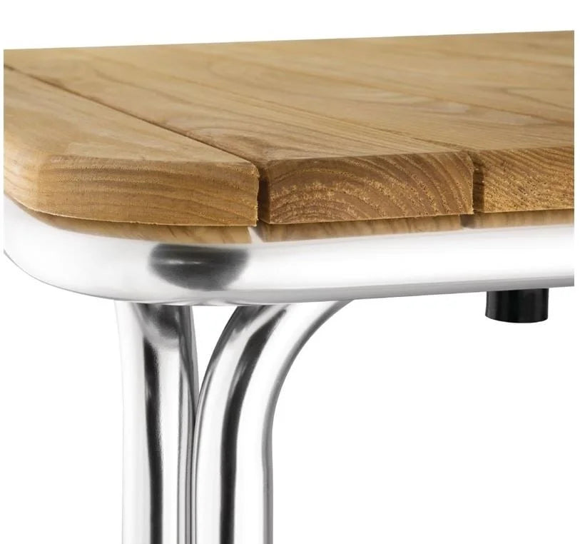 Bolero Terrassentisch 700x700 mm Eschenholz, 4 Beine