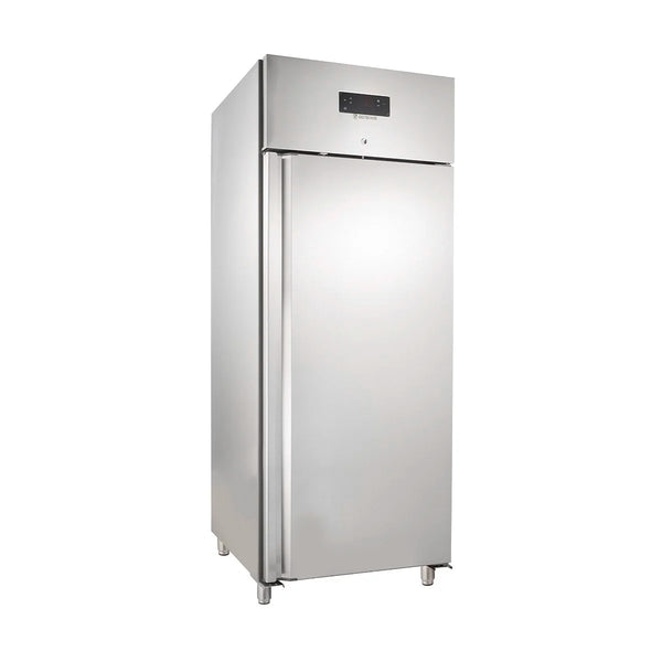Armoire réfrigérée professionnelle ECO 700 GN 2/1 monobloc, volume de réfrigération 616 litres, 3 clayettes réglables, construction robuste, inox