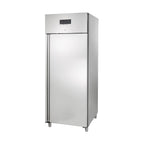 Gastronomie Kühlschrank ECO 700 GN 2/1 Monoblock , 616 Liter Kühlraumvolumen, 3 verstellbare Einlegeböden, Robuste Bauweise, Edelstahl