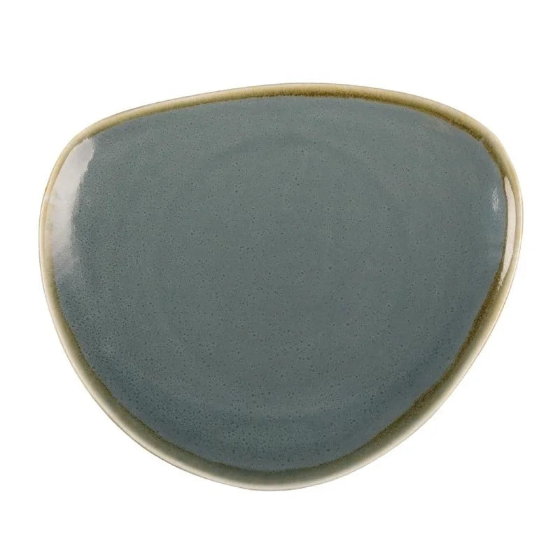 Olympia Kiln assiettes triangulaires océan 230 mm - 6 pcs