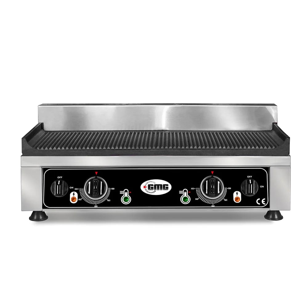 GMG Plancha électrique GP5530E 52x24 rainurée - appareil de table