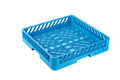 Panier de lavage 500x500 mm sans compartimentage pour couverts, à mailles fines, bleu