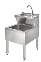 Handwasch-Ausgussbeckenkombination Basic 1, Kalt- und Warmwasserhahn