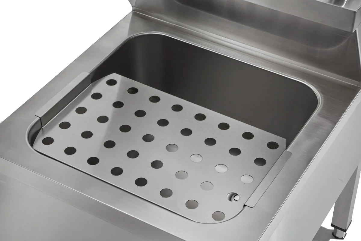 Handwasch-Ausgussbeckenkombination Basic 1, Kalt- und Warmwasserhahn