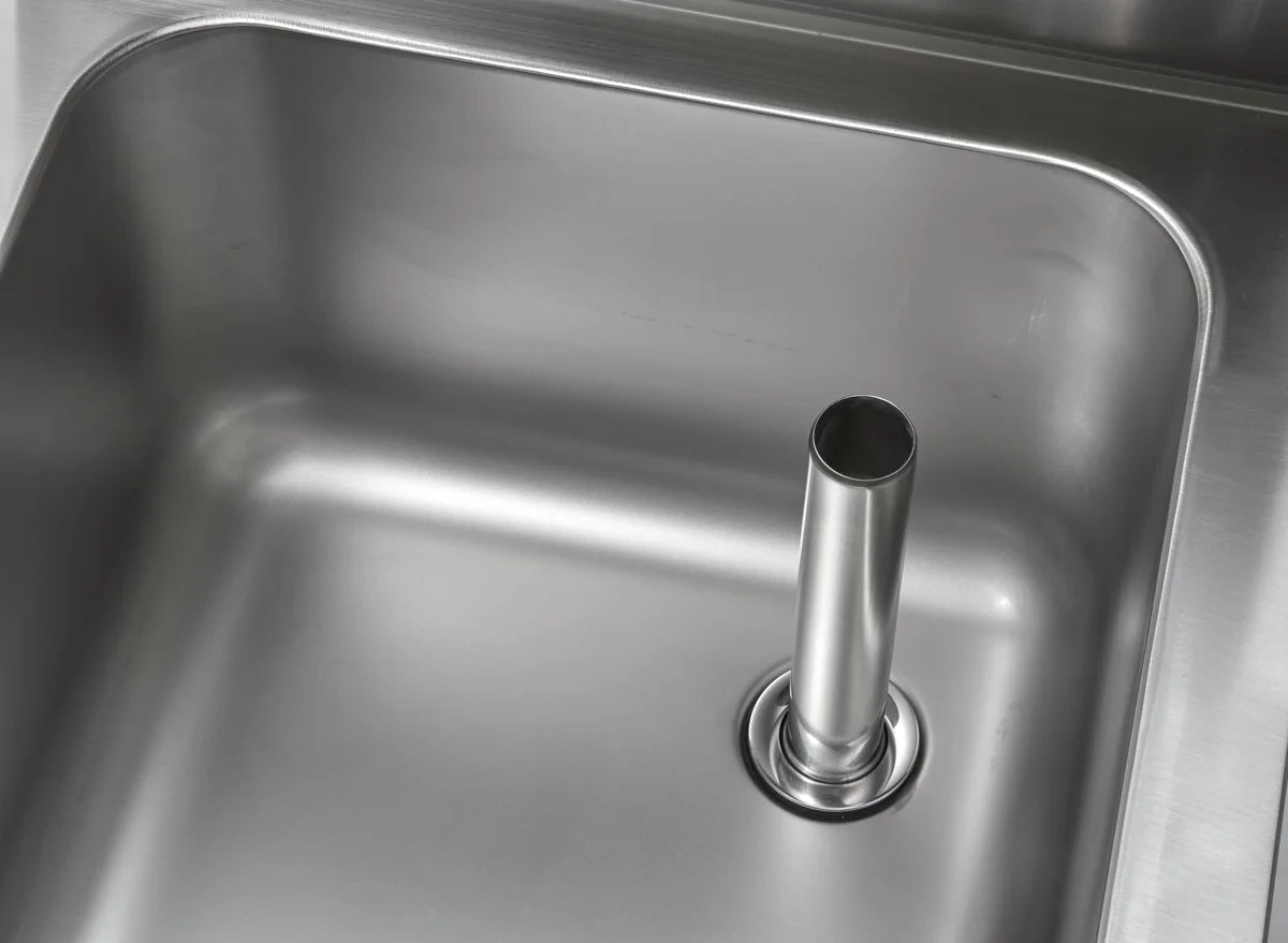 Handwasch-Ausgussbeckenkombination Basic 2, Kalt- und Warmwasserhahn
