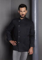 Veste de cuisine pour homme Lars, noire, taille : 58