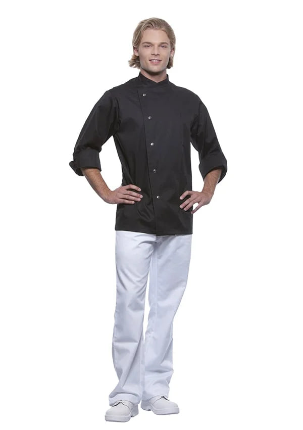 Veste de cuisine pour homme Lars, noire, taille : 58