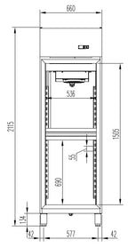 Armoire réfrigérée professionnelle Profi 700 GN 2/1 - avec 2 demi-portes