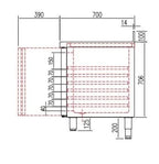 Kühltisch Profi 2/0 Superior mit Aufkantung - GN 1/1