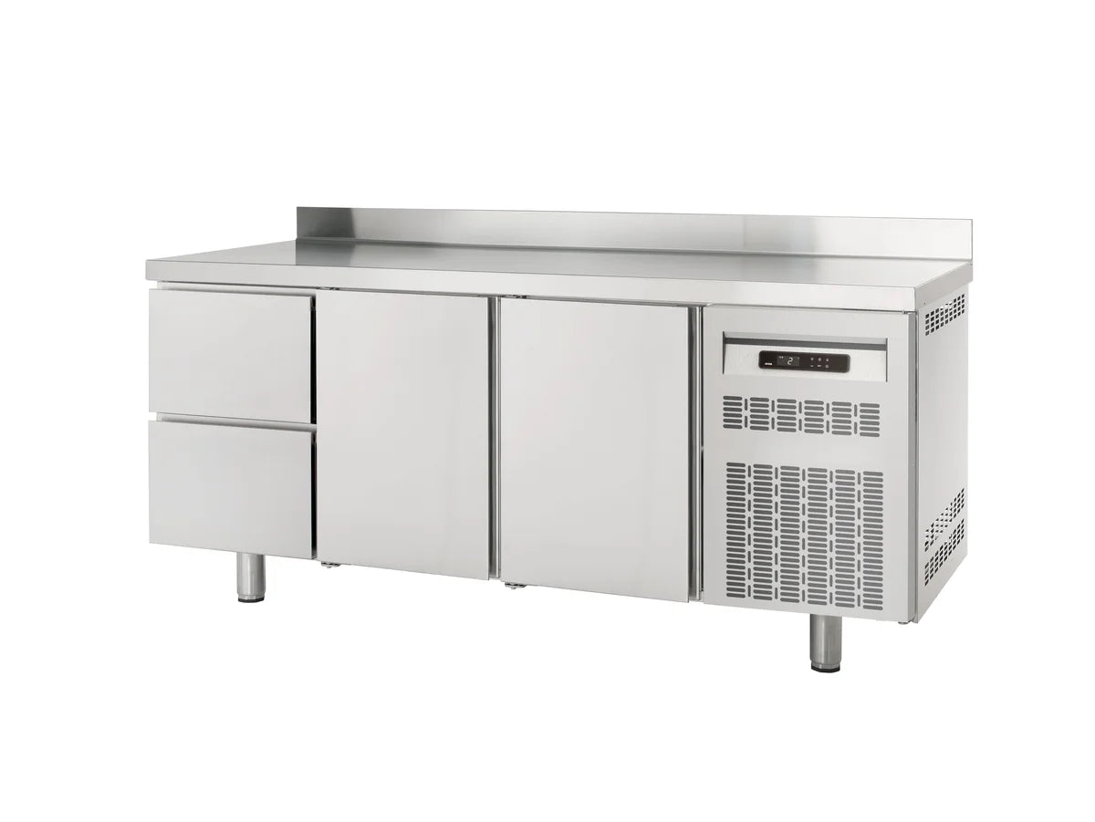 Table réfrigérée Profi 2/2 Superior avec dosseret - GN 1/1