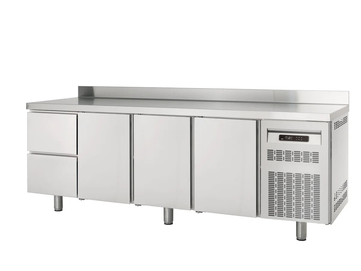 Table réfrigérée Profi 3/2 Superior avec dosseret - GN 1/1