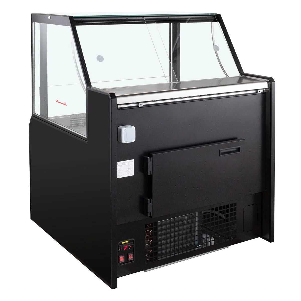 Kühltheke TITAN 997 mm schwarz, LED-Beleuchtung, gekühlter Unterbau