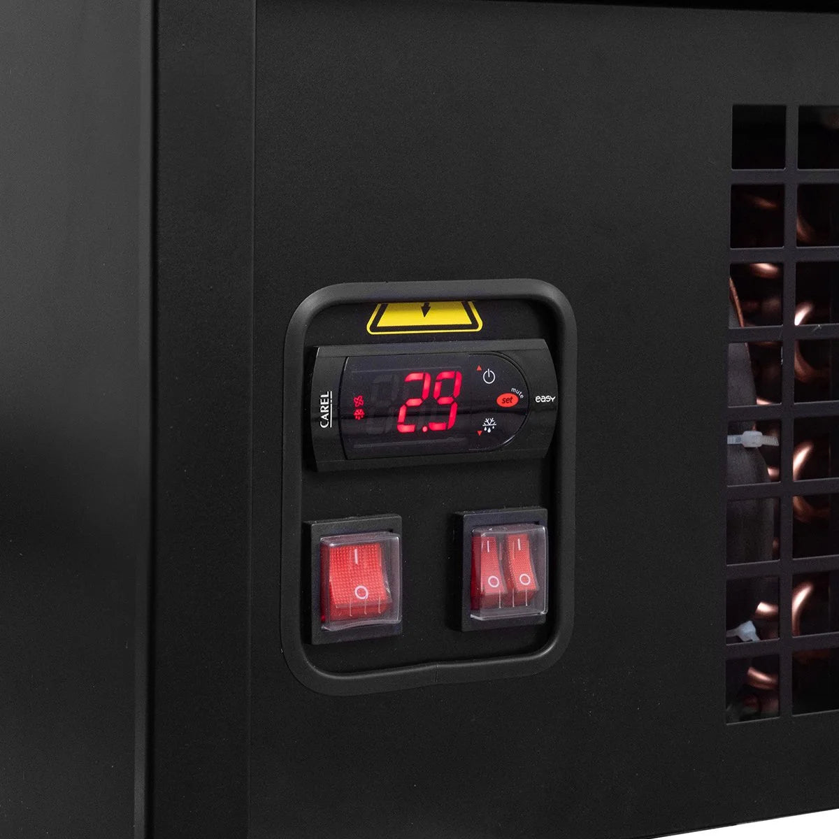 Kühltheke TITAN 997 mm schwarz, LED-Beleuchtung, gekühlter Unterbau