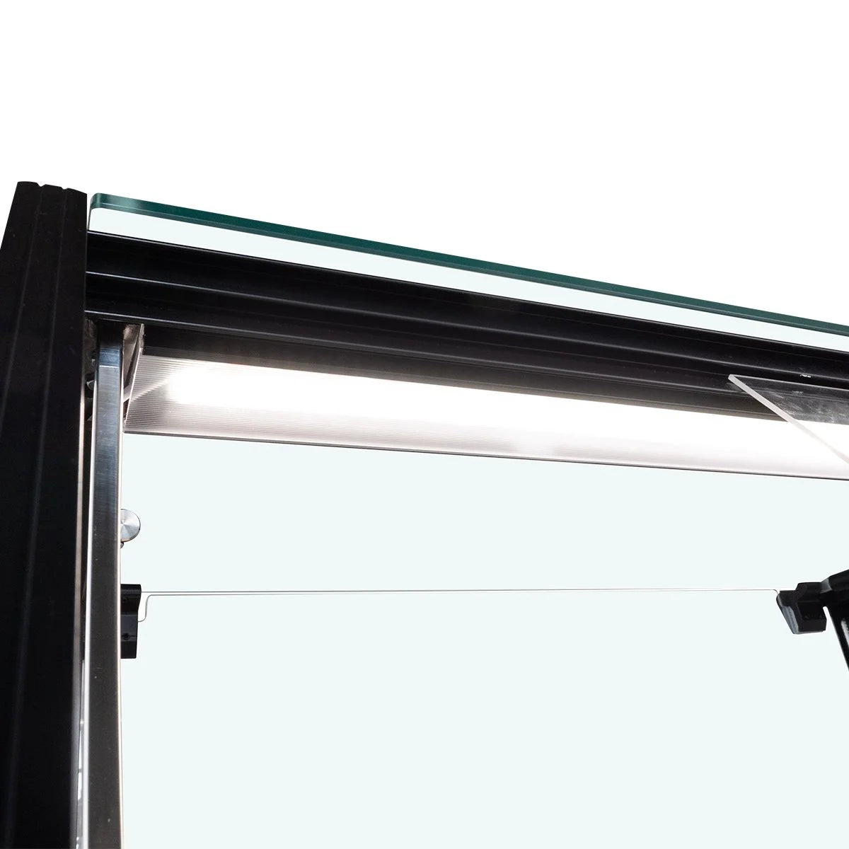 Kühltheke TITAN 1935 mm schwarz, LED-Beleuchtung, gekühlter Unterbau