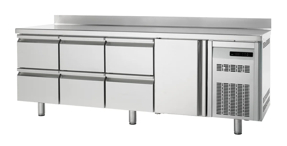 Table réfrigérée boulangerie Premium 1/6 avec dosseret