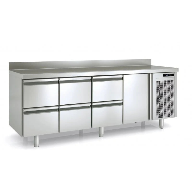 Table réfrigérée boulangerie Premium 1/6 avec dosseret
